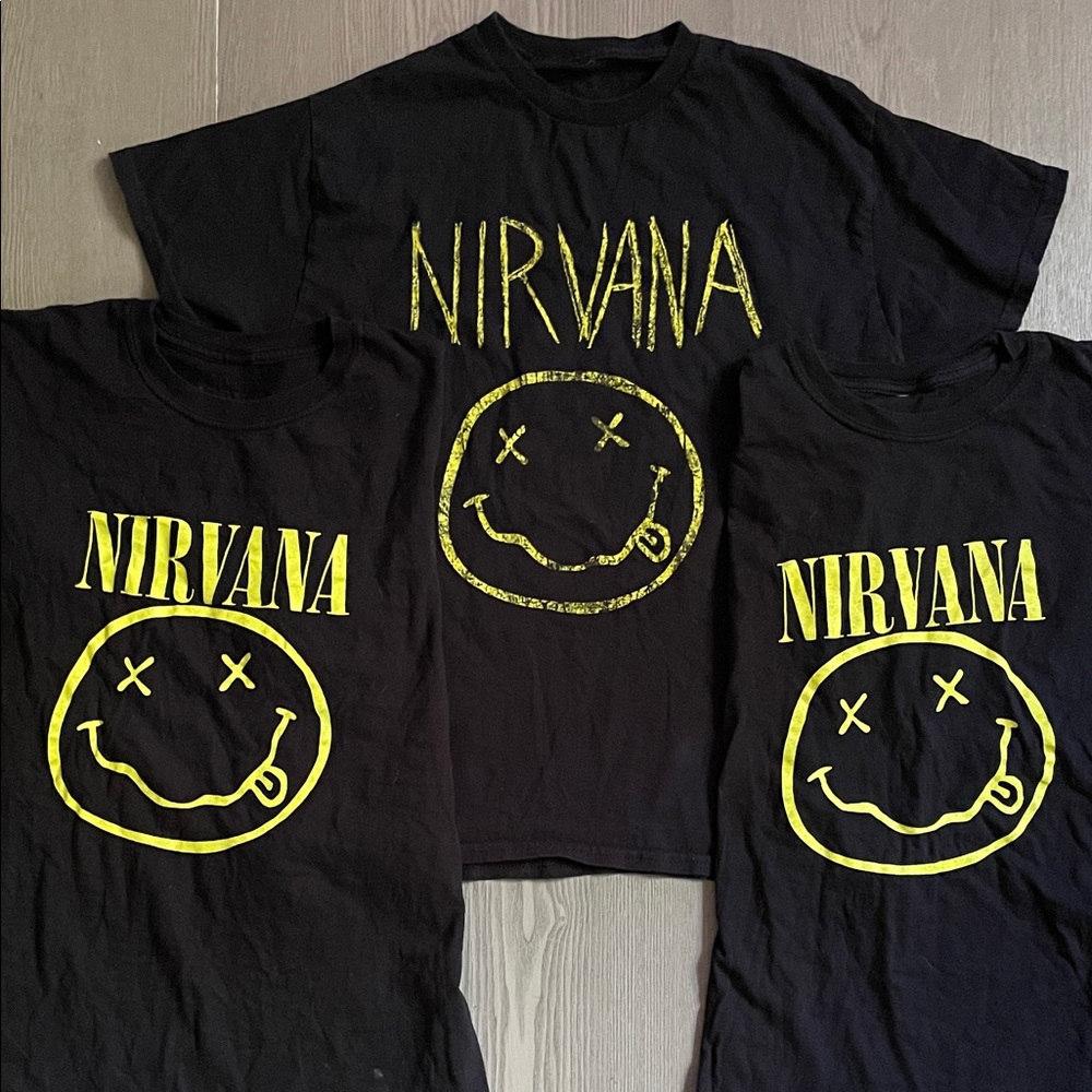 3 Nirvana Band t shirts